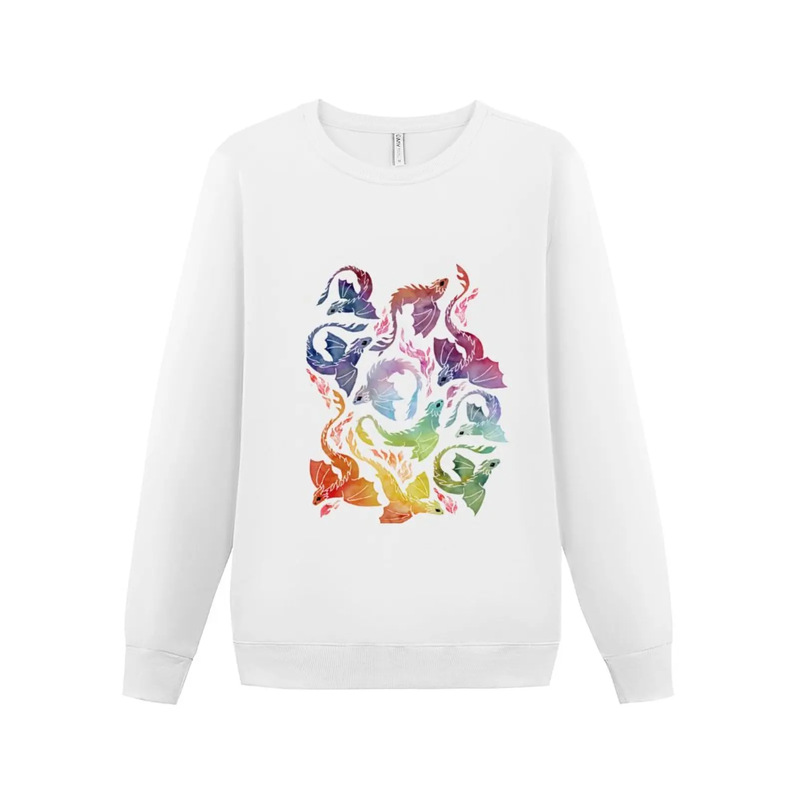 

New Dragon fire rainbow Sweatshirt autumn aesthetic clothing men's winter sweater autumn sweatshirt