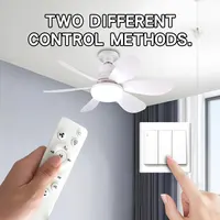 Ventilateur de plafond LED E27 avec télécommande, 30W 40W, fonction de gradation, adapté au salon, au bureau et à un usage domestique, 85-265V 5