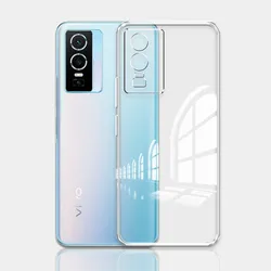 Enhanced Silicone Soft Clear Shockproof Phone Case for Vivo Y76S 5G (Clear)