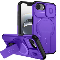 Custodia wireless con ricarica magnetica shockproof potenziata e supporto pieghevole per smartphone