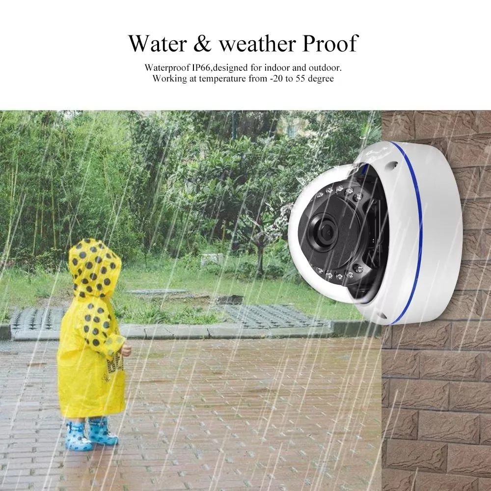 Gadinan 1.7mm Wide Angle Outdoors 4K IP Camera Face Detection POE 8MP CCTV 150 Degrees Fisheye Security Video Surveillance XMEye 6