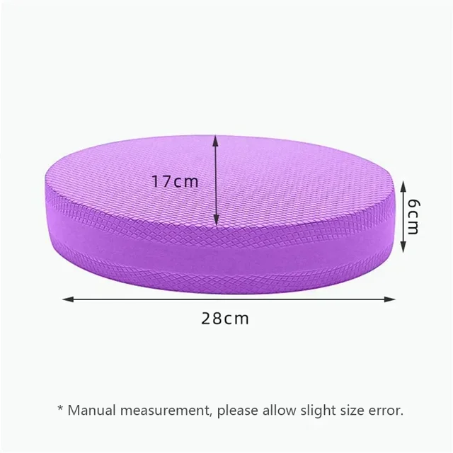 TPE Yoga Mat Oval Massage Soft Balance Pad Waterproof Cushion Trainer Gym Pilates Block Fitness Knee Pad 5cm Thickness 1PC 6