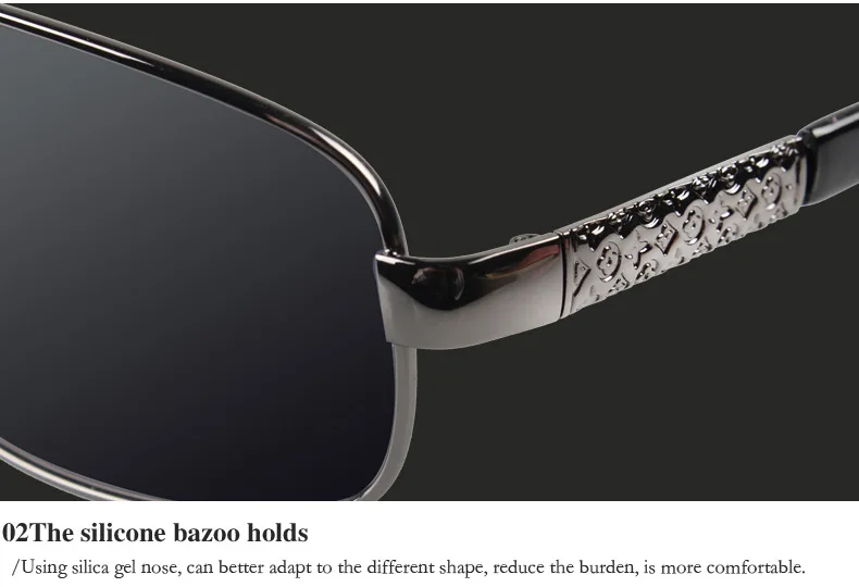Polarised Pilot Sunglasses For Men Rectangle Metal Uv400 Shades_voghion.com