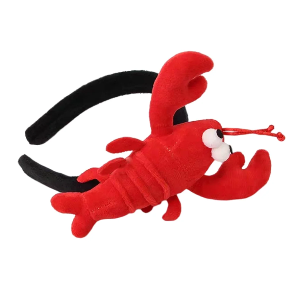 

Lobster Head Bopper Crab Headband Crab Costume Hair Hoops Plush Animal Hair Band Headwear Hair Accessories Christmas