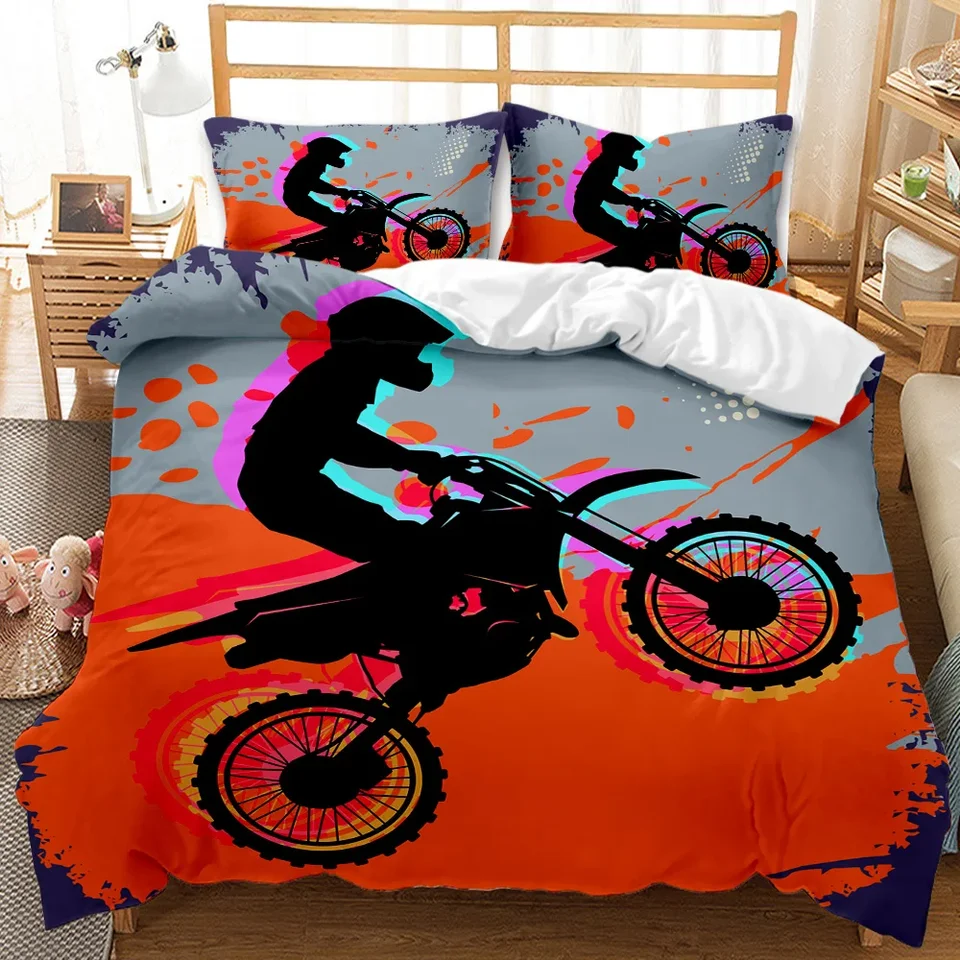 KTM kidsシーツセット Amazon.com: Dirt Bike Bedding Set Twin Size Kids Motocross