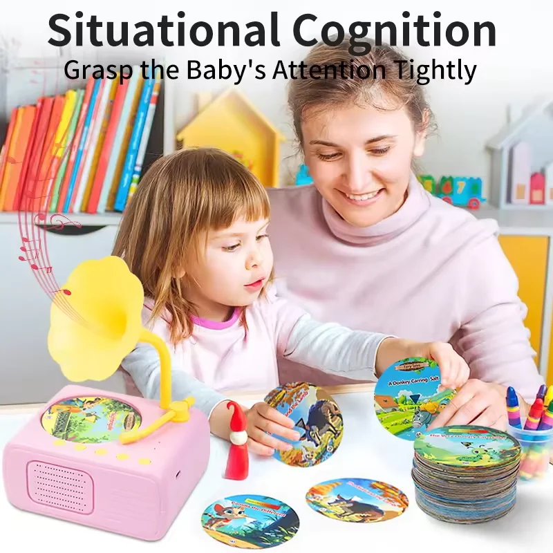 New style Children's Phonograph Toy Storytelling Machine for Kids with 96 Cards - Early Childhood Education Toy 2