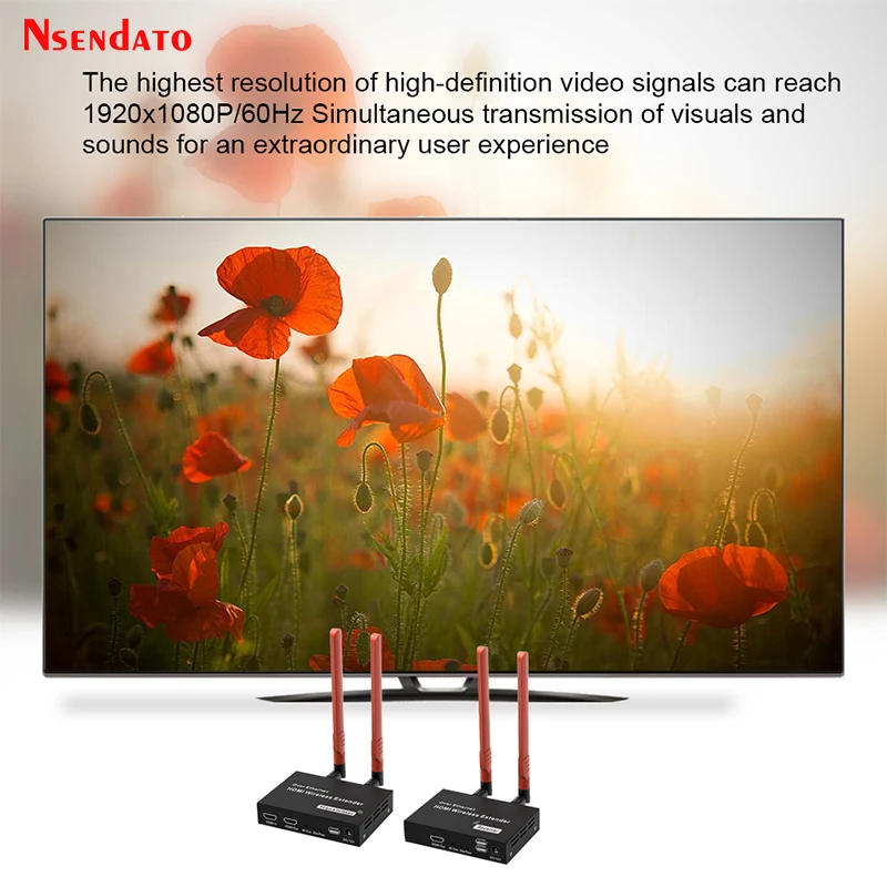 5.8G Wireless HDMI KVM Extender 300m 1080P USB HDMI KVM Wireless Video Transmitter Receiver with IR HDMI Loop-Out For PC TV DVD