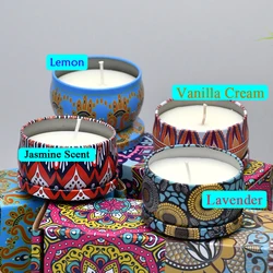 Luxurious Aromatherapy Candle Collection - Four Exquisite Scents: Jasmine, Lavender, Lemon, Vanilla (DUO lazhu)