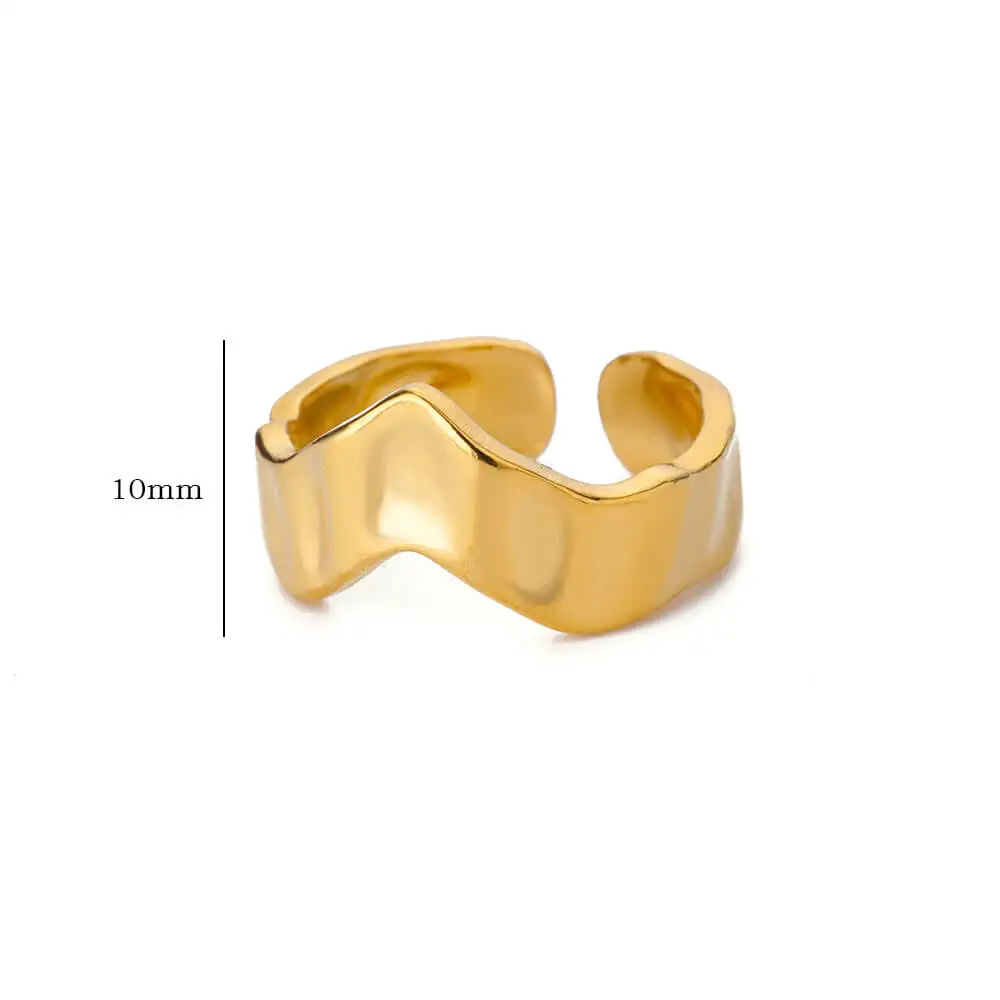 Stainless Steel Minimalist Open Rings For Women Wedding Aesthetic