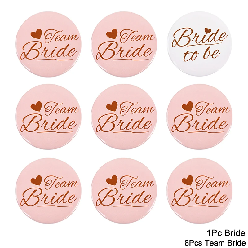 Bride to Be & Team Bride Badges - Perfect for Bridal Showers, Bachelorette Parties, and Hen Night Celebrations