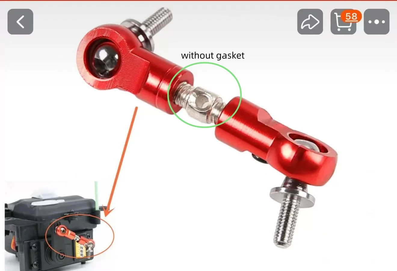 GTB CNC 7075 Baja Lenkservo Wischerarm Verbindungsstange für 1/5 RC Auto HPI KM RV Baja 5b ss 5sc Upgrade-Teil – Detail 5