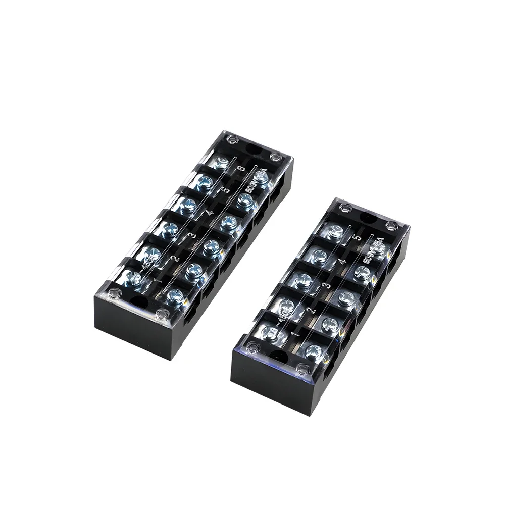 1 Piece TB45 Barrier Terminal Block TB Series Wire Connector 600V 45A 3/4/6/8/10/12 Positions Screw Connection,wire connectors