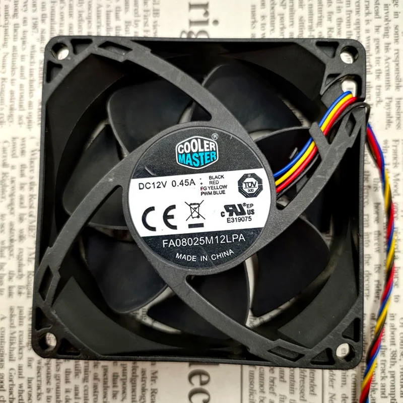 New Fan Fa08025m12lpa 8025 12v 0.45a 4wire Temperature Control Cooling