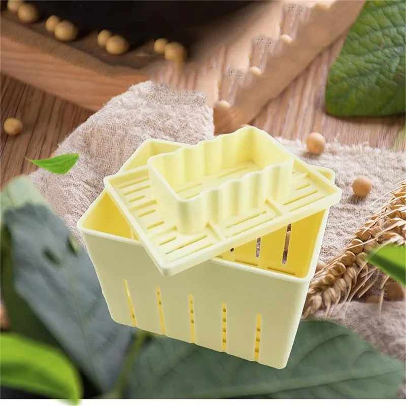 Hot DIY Plastic Tofu Press Mould Homemade Tofu Mold Soybean Curd Making Mold with Cheese Cloth Kitchen Cooking Tool Set tofu mold