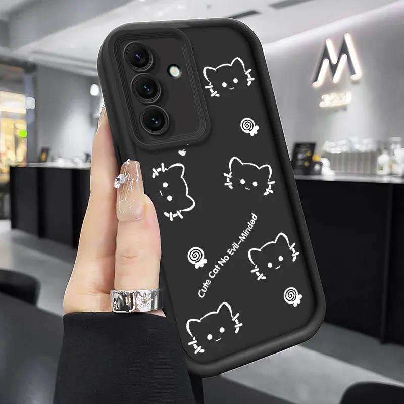 Luxurious Matte Silicone Shockproof Cat Phone Case - Cute & Protective Cover