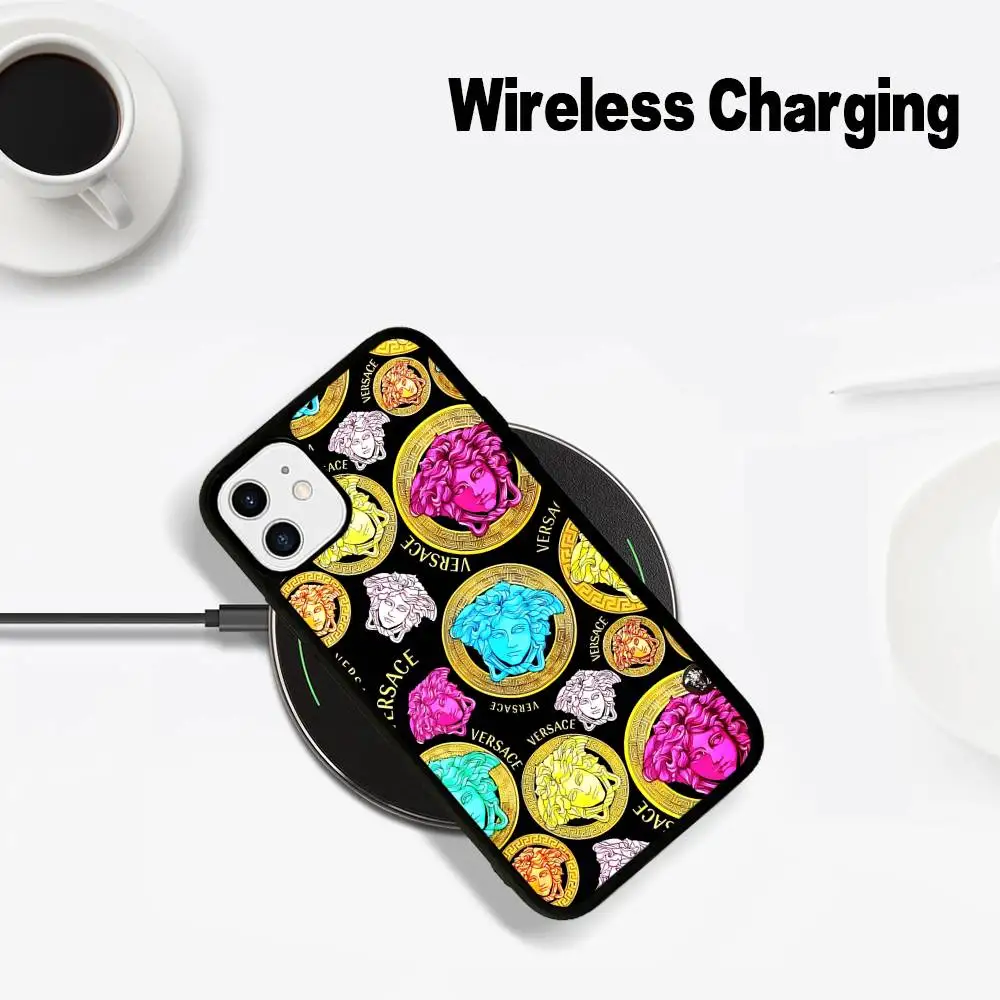 Luxury V-Versace Designer Phone Case with MagSafe Compatibility