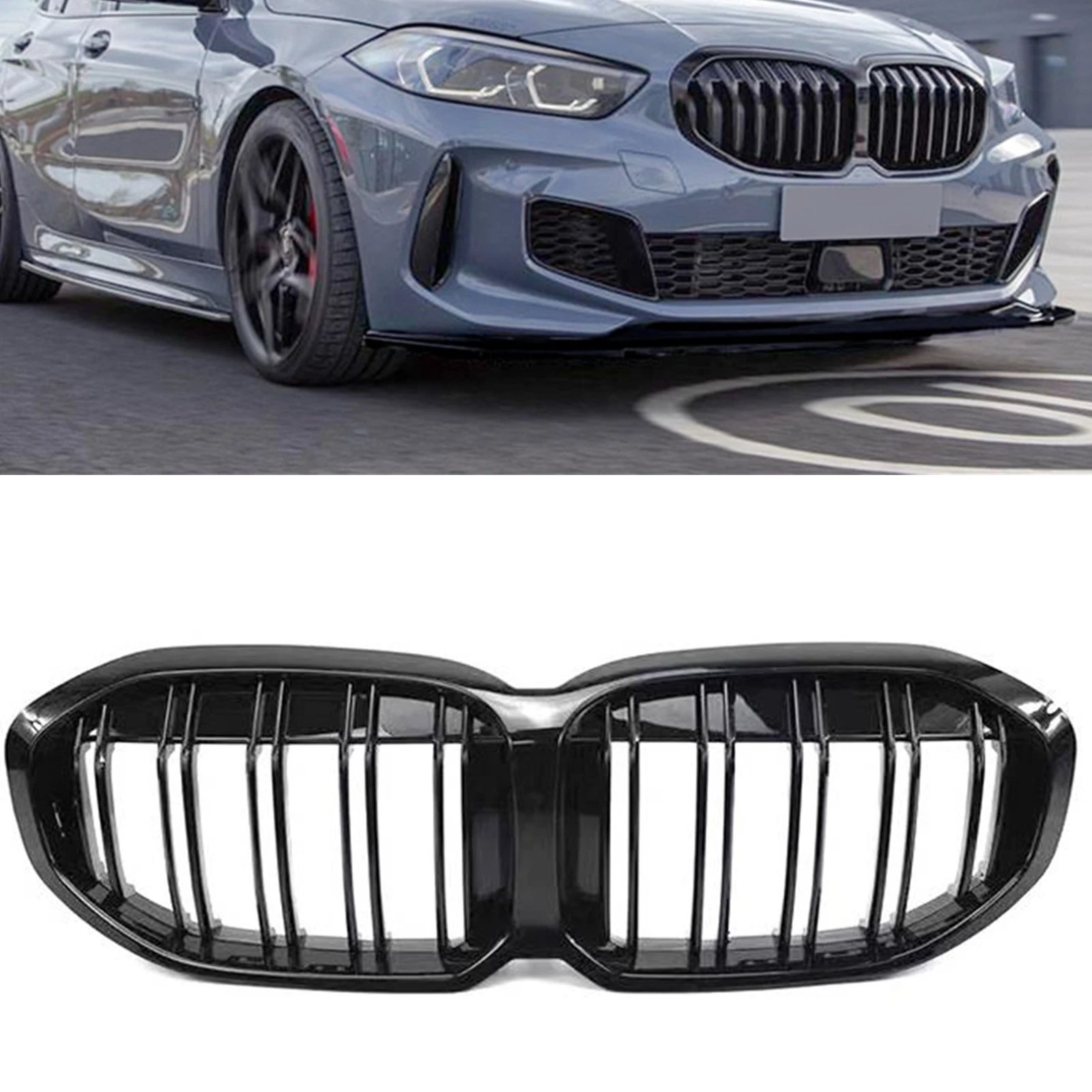 

Front Grille Upper Bumper Hood Kidney Mesh Racing Grills Grid Auto Part For BMW New 1 Series F40 2019 2020 2021 2022 2023