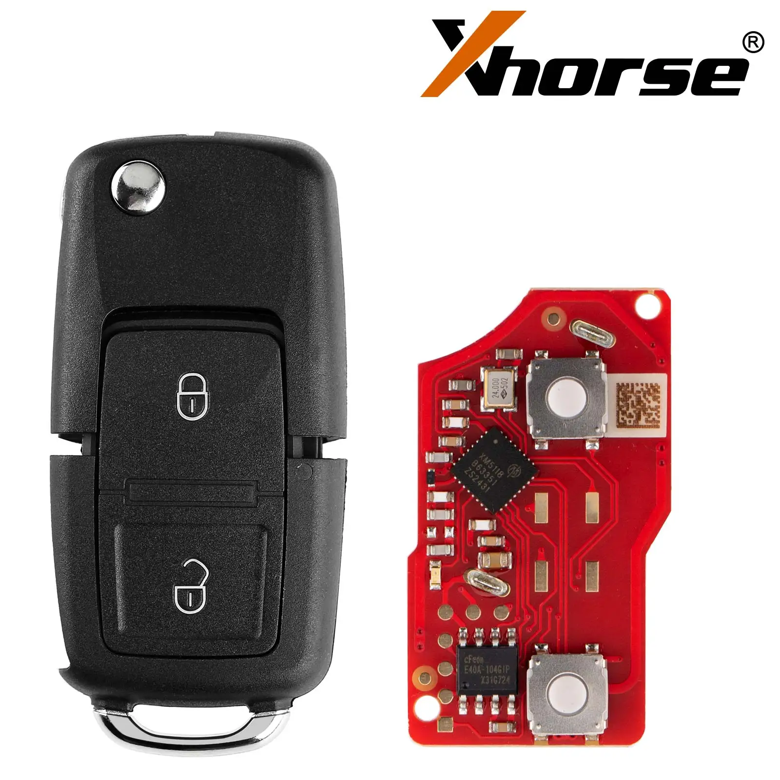 Xhorse XKB528EN Wire Remote Key B5 Style 2 Buttons Work With MINI Key Tool/VVDI2 5pcs/lot