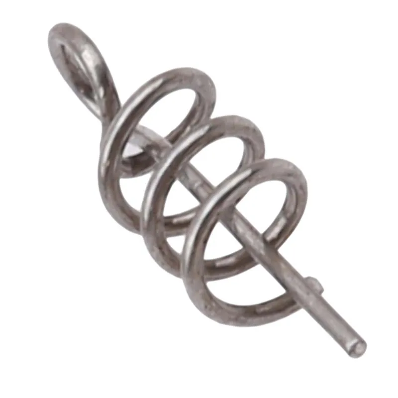 

50 PCS/Lot Stainless Steal Fishing Lures Fixed Hook Pin Latch Needle Soft Worms Fishing Bait Spring Fish Tools