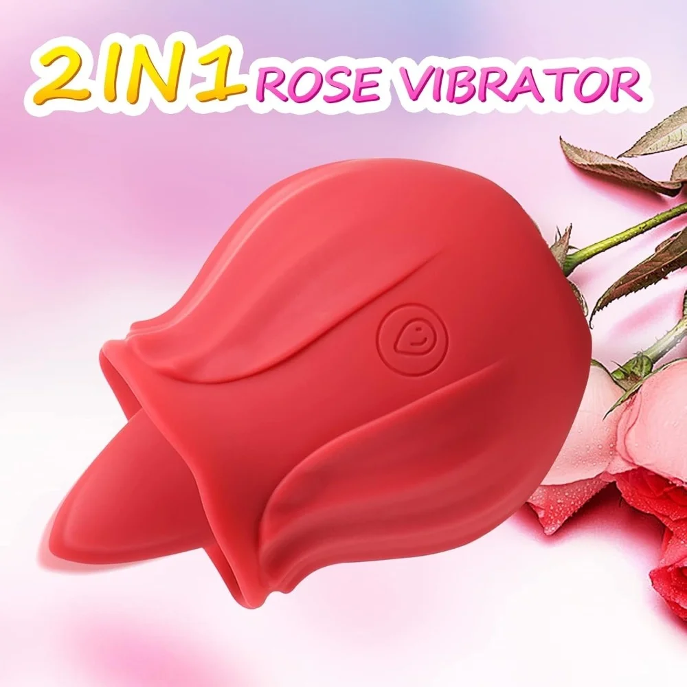 Licking Vibrator Clitoral Nipple Stimulator Massager Thrusting Dildo 2 in 1 Sex Toy For Women Adult Sex Products 18+