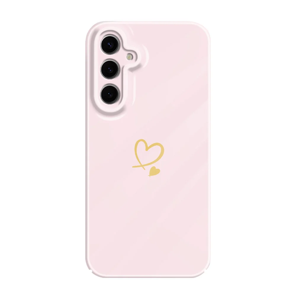 Elegant Simple Love Heart Phone Case - Chic Hard Cover Design