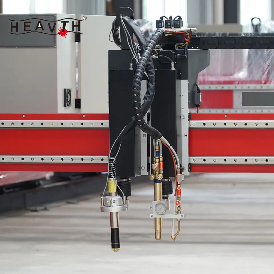 China gantry type CNC plasma cutting machine for aluminum/iron/steel/metal sheets cutting 4