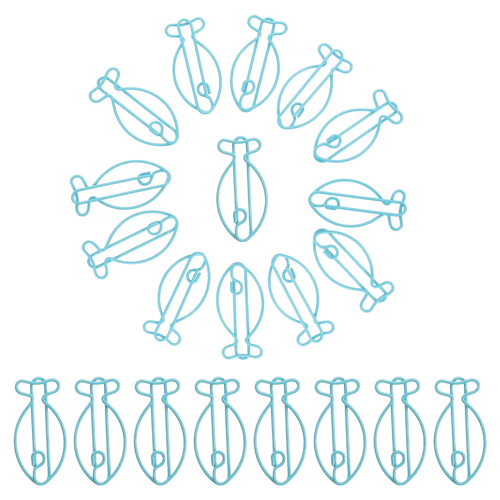30Pcs 크리 에이 티브 동물 종이 클립 사무실 학교 문서 조직을위한 물고기 모..