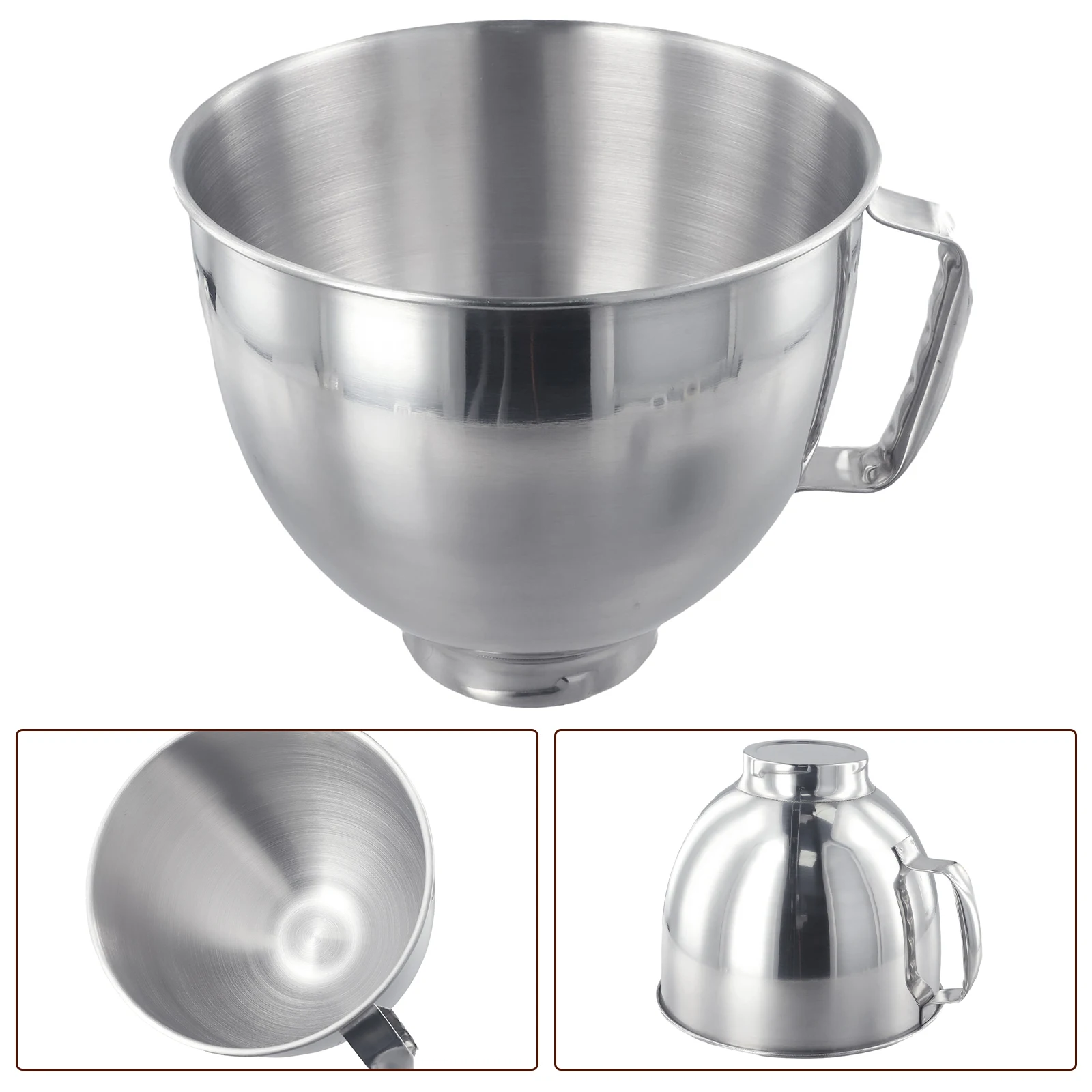 Premium Stainless Steel Mixing Bowl For KitchenAid Stand Mixers 4.5QT/5QT Home Appliance Replacement Part Kitchen Accessories