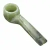 Natural Green Jade Stone Straight Pipe Smoking Tobacco Cigarette Pipes Holder 2