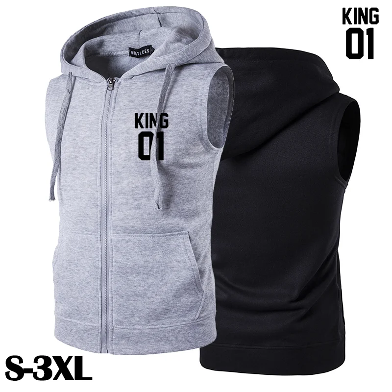 NewinMensTankTopJacketCasualSleevelessCoatFashionHoodieCoat