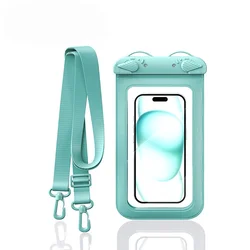 Waterproof Touchscreen Pouch for Swimming and Diving - 8 - Level Protection, 7.5 Inch (Mint Green)