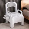 Soft Backrest Toilet for Elderly - Household Portable Commode Seat, Pregnant Women Indoor Chair, Comfortable Sofa Design 1
