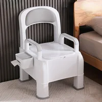 Soft Backrest Toilet for Elderly - Household Portable Commode Seat, Pregnant Women Indoor Chair, Comfortable Sofa Design 1