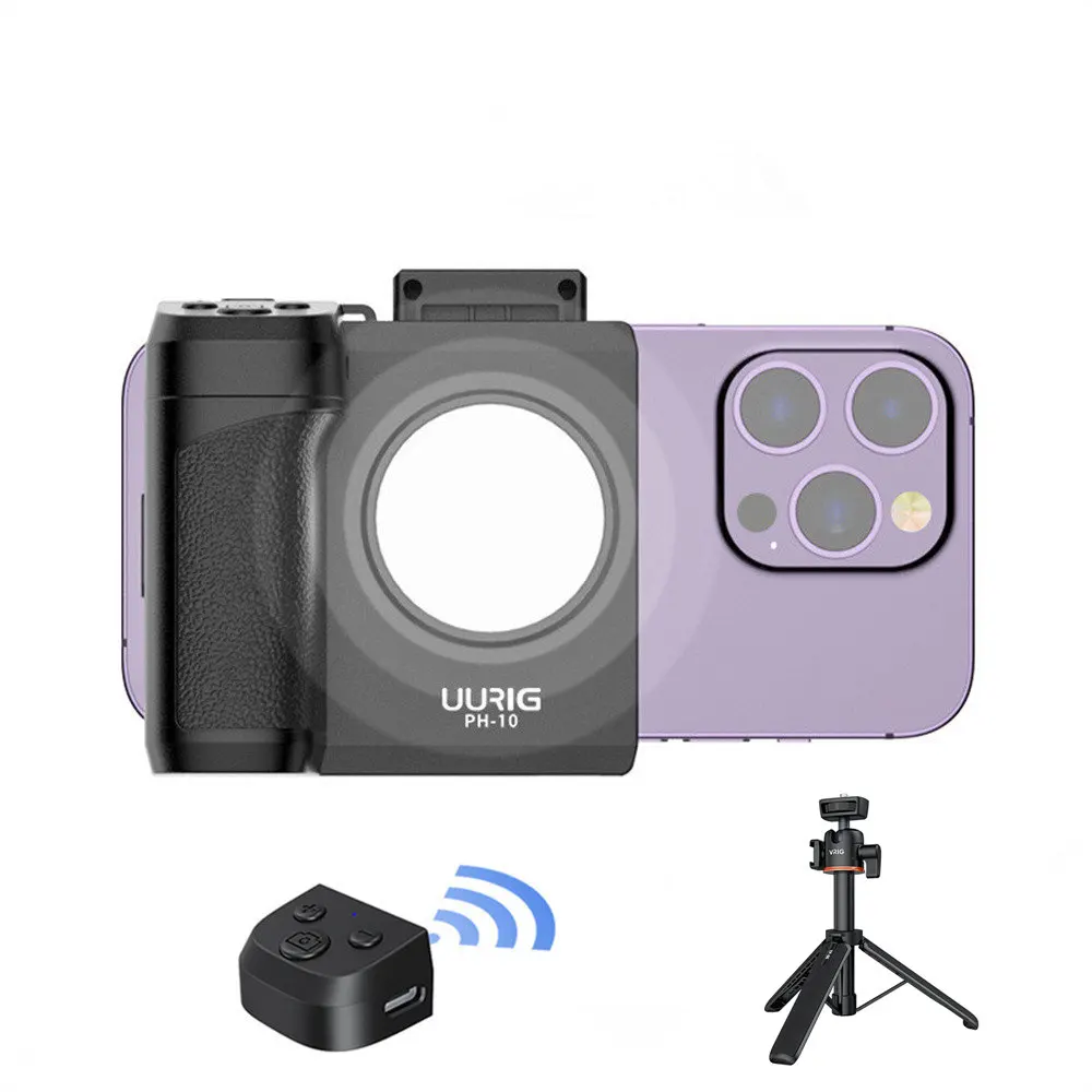 Phone Grip Handheld Selfie Booster Grip Selfie Stick Tripod Fill Light Bluetooth Remote Shutter for Smartphone phone tripod stand phone clamp holder