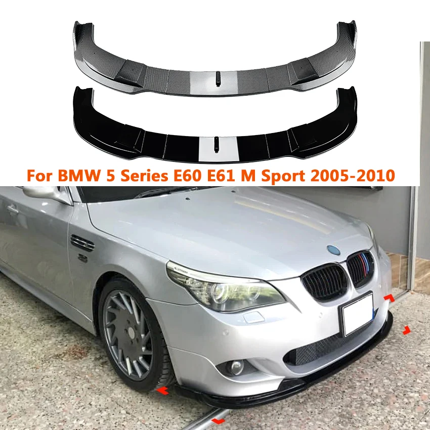 

For BMW 5 Series E60 E61 M Sport 2005-2010 Front Bumper Lip Spoiler Front Shovel Splitter Diffuser Exterior Modification