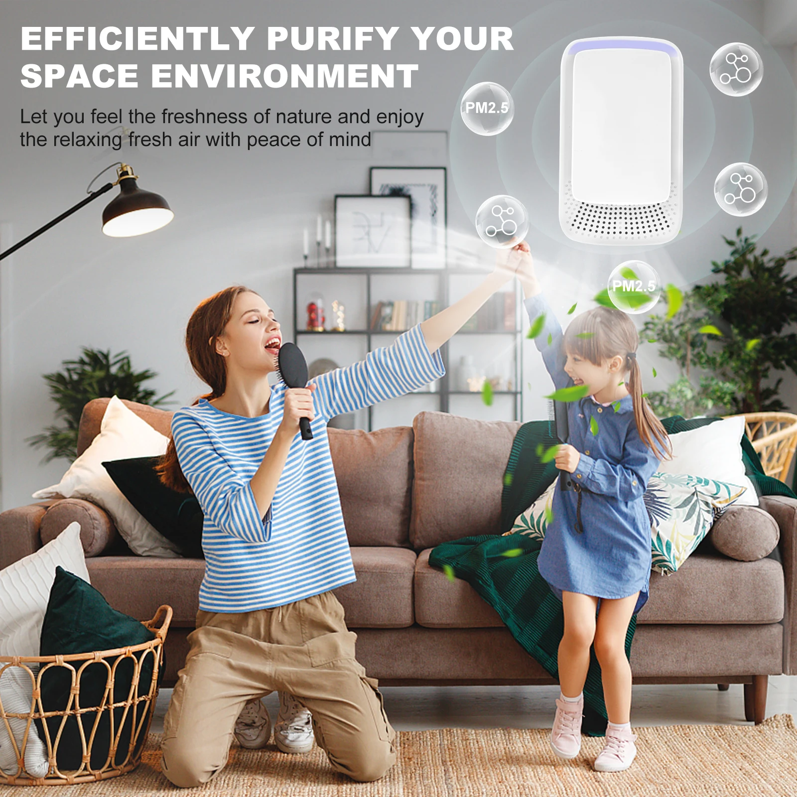 1/2/4Pcs Mini Air Purifier For Home Plug in Air Ionizer Negative Ion Purifier No Filter Household Odor Eliminator Cleaner