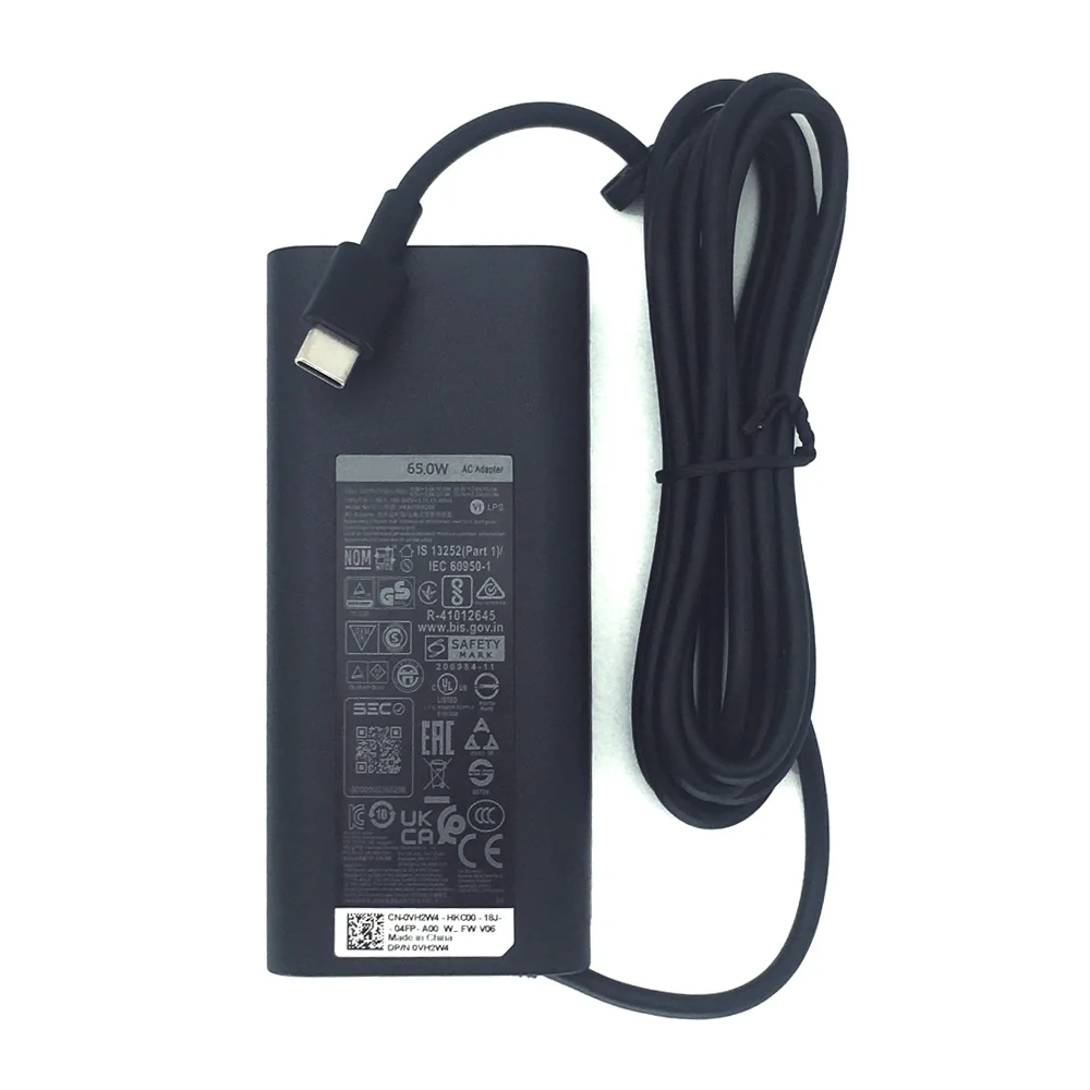 오리지널 65W 타입 C 노트북 충전기 USB C 전원 공급 어댑터 24YNH (델 VENUE 10 PRO 5056 20V 3.25A 용)