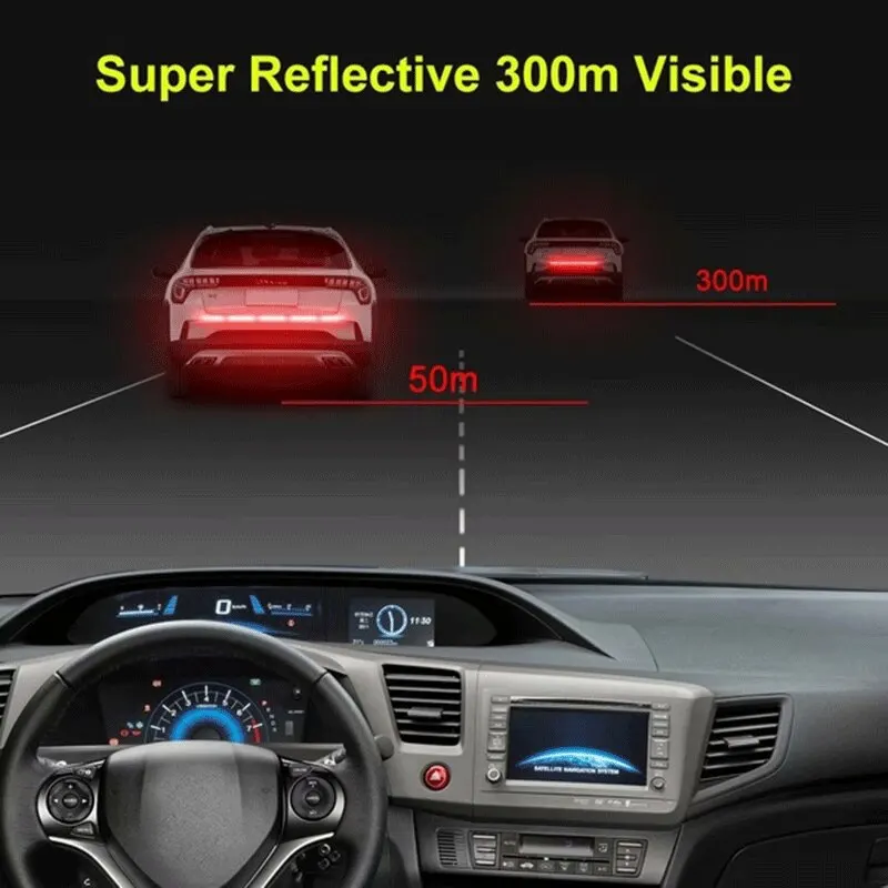 Car Reflective Tape Warning Safety Sticker Anti Collision Warning Reflective Stickers Automobile Trunk Reflectante Accessories