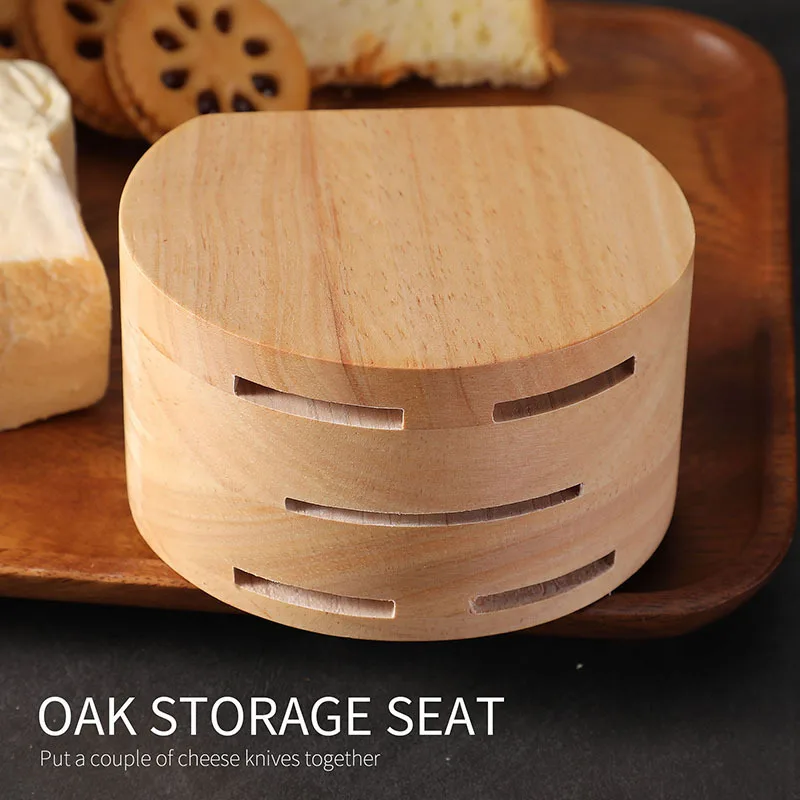 Cheese Knife Block Stainless Steel Cheese Knife Fork 5-pieces Set for Homemade Picnic & Camping Charcuterie Board Accessories