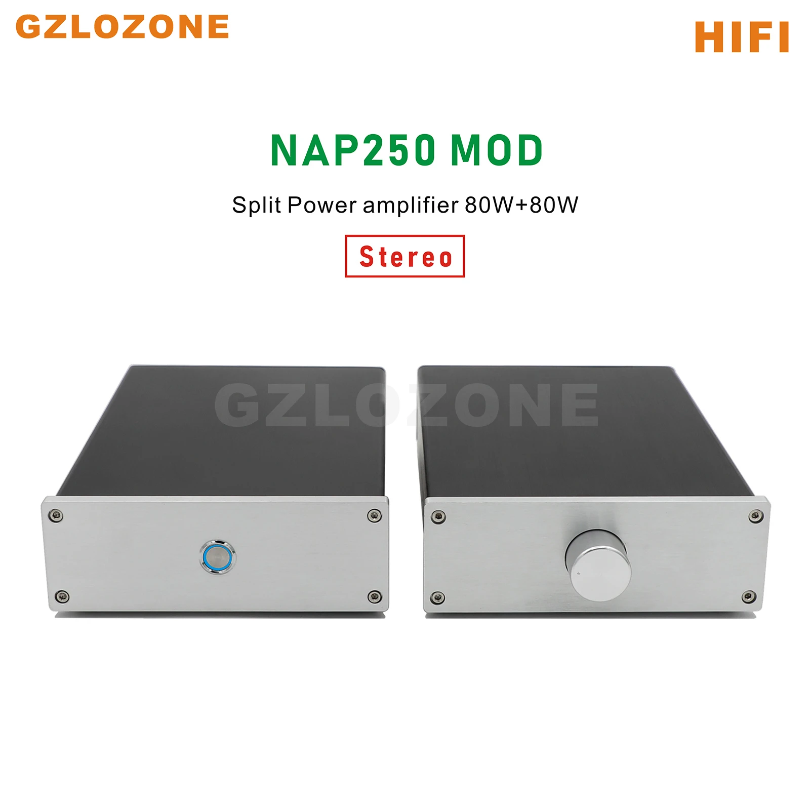 

Сплит HIFI NAP250 MOD 2SC5200 стерео усилитель мощности 80 Вт + 80 Вт база на NAIM с регулятором громкости