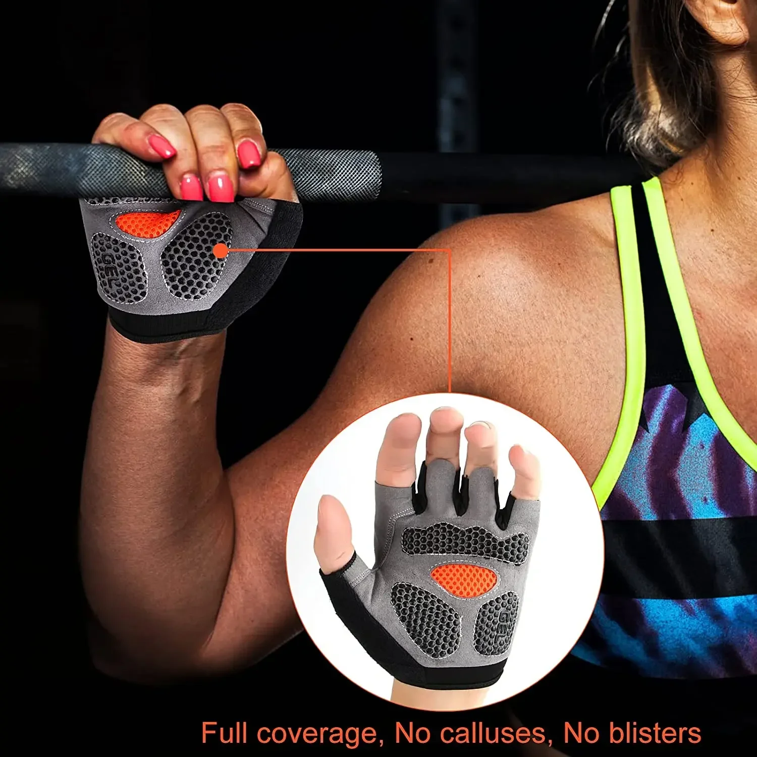 Sport Gloves Fingerless Gym Gloves Women Men Weightlifting Dumbbell Fitness Sport Training Exercise Non Slip Breathable Cycling
