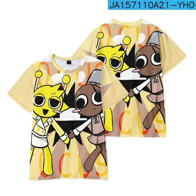 3D Sprunki t shirt T Shirt 3-14 years Tshirt Summer Kids Short Sleeve Boys Girls Tops Tees t shirt,kids t shirt