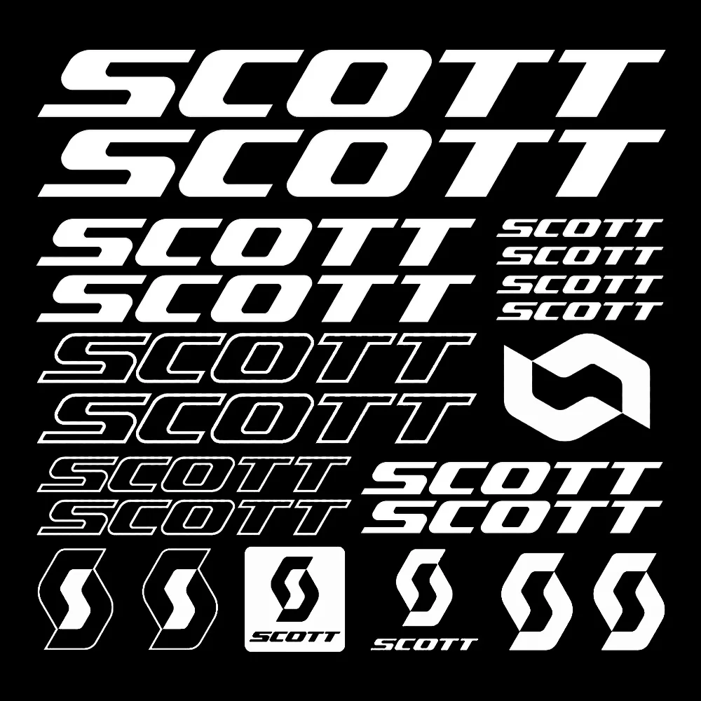 Sticker suitable for Scott lettered bicycle frame sticker, racing Road, automobile, PVC, body Decal 30cm-24.1cm，，