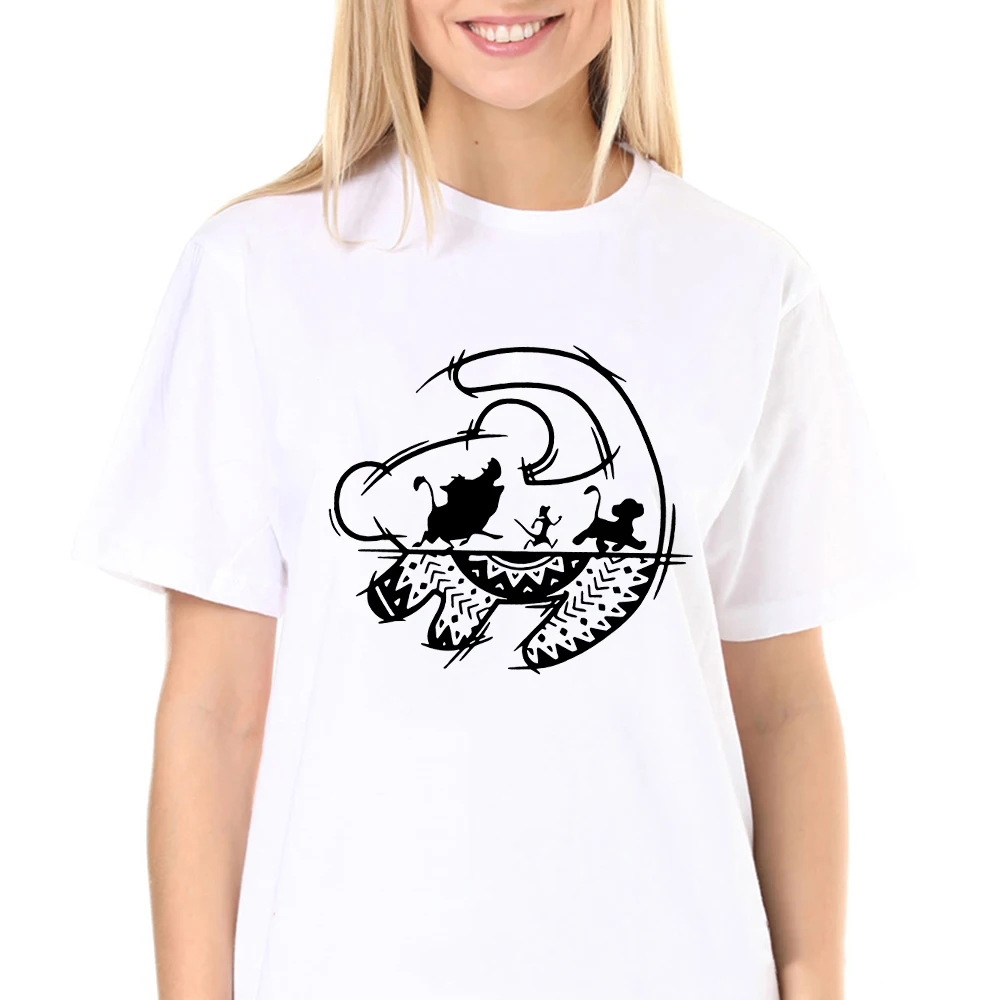 

Disney The Lion King Graphic T Shirts Hakuna Tatata Simba Streetwear Y2k Clothes Fashion Woman Blouses 2024 Summer Men t-shirts