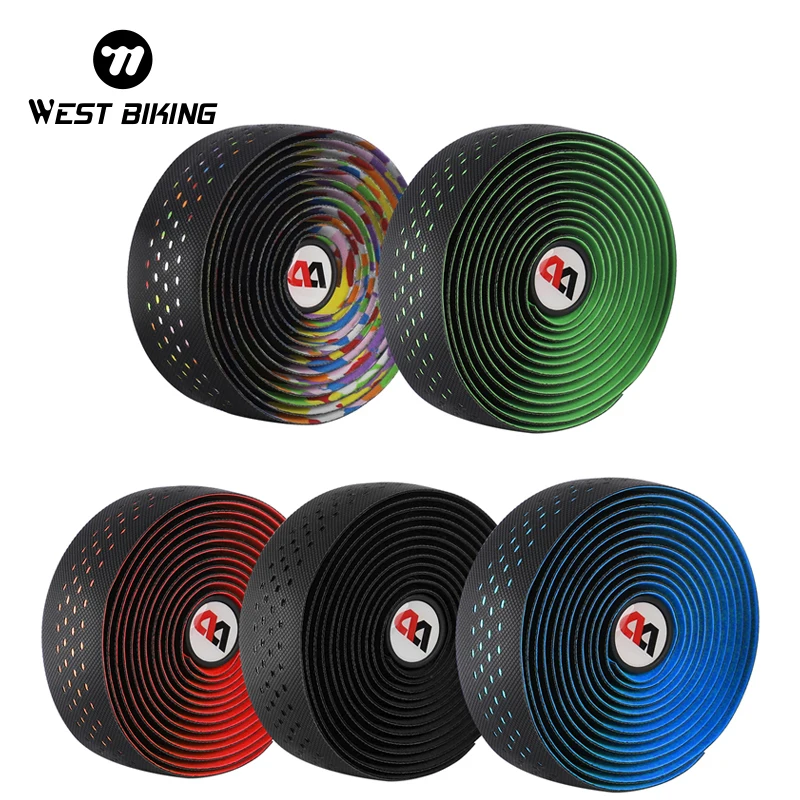 WEST BIKING Professional Road Bike Breathable Handlebar Tape PU EVA Anti-slip Bike Bars Tape Cycling Bicycle Handlebar