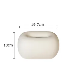 Elegant Round Corner Ceramic Tissue Box (White)