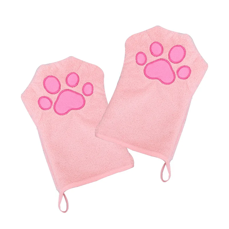 Pet Bath Gloves Microfiber Quick Drying Dog Cat Bathing Towel Soft Double Sided Puppy Kitten Grooming Gloves Pet Supplies 1 pair