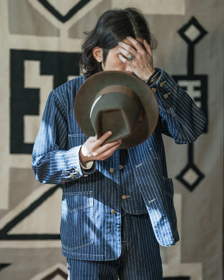 Non Stock 12oz Wabash Chore Jacket Vintage Mens Railroad Stripe