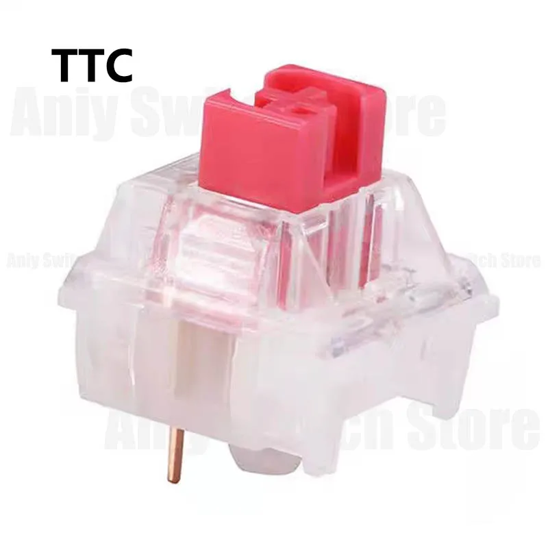TTC 사일런트 레드 V3 스위치 선형 45g 3Pin RGB 투명 맞춤형 게임용 기계식 키보드 DIY MX 스위치 공장 윤활