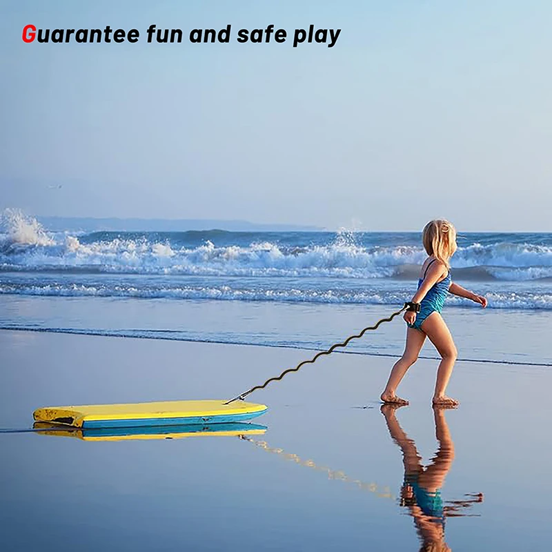 Upsurf Pro Bodyboard Leash 5.5MM Thick 5ft Coiled Wrist Strap for Body Surfing & Ocean Sports